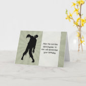 Funny Zombie carte d'anniversaire avec Sunburst (Fleur jaune)