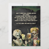Funny Zombie Halloween Cocktail Party Invitation (Dos)