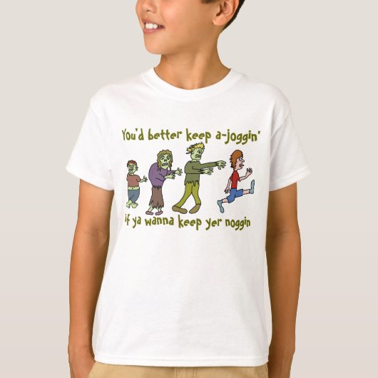 Funny Zombie Joggin' Noggin T-shirt (Voorkant)