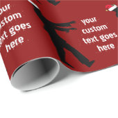 Funny Zombie Santa Custom Red Kerstmis Cadeaupapier (Rol Hoek)