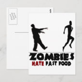 Funny Zombies Fast Food Briefkaart (Voorkant / Achterkant)