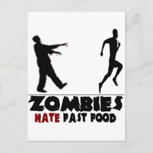Funny Zombies Fast Food Briefkaart