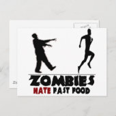 Funny Zombies Fast Food Briefkaart (Voorkant / Achterkant)
