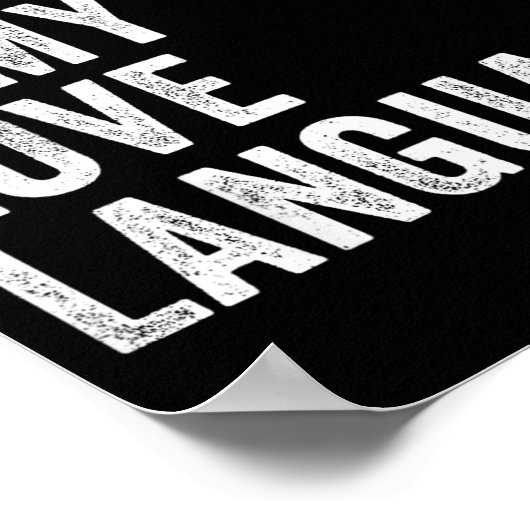 Funny Zza Is My Love Language, Funny Anti Valentin Poster (Hoek)