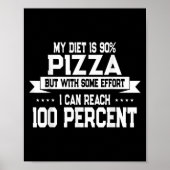 Funny Zza Lover New Years Resolution Quote  Poster (Voorkant)