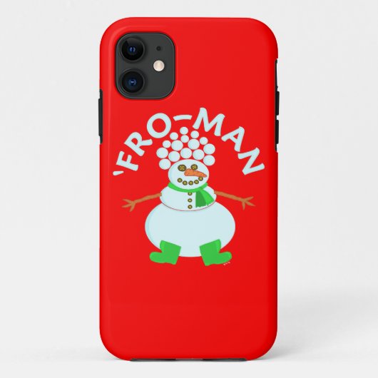 Funny'Fro Snowman Kerstmis Case-Mate iPhone Case (Achterkant)
