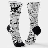 'FUNNYMAN' Action Comic Strip Socks  Sokken (Gebogen)