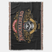 FunnyVintage Knucklehead Academy Skull Deken (Voorkant Verticaal)