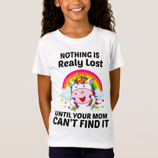 FunnyY kinderen eenhoorn partij T-shirt (Voorkant)