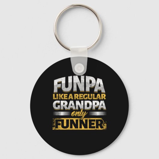 Funpa als een reguliere opa Funny opa Gift Sleutelhanger (Voorkant)