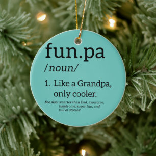 Funpa als opa alleen koel keramisch ornament