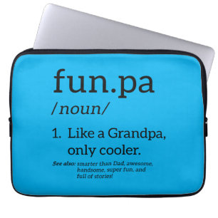 Funpa als opa alleen koel laptop sleeve