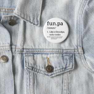 Funpa als opa alleen koel ronde button 5,7 cm
