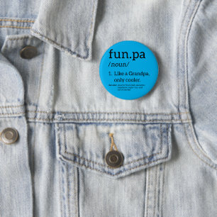 Funpa als opa alleen koel ronde button 5,7 cm