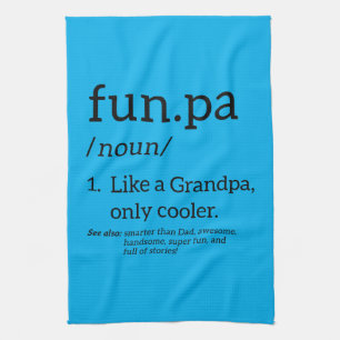 Funpa als opa alleen koel theedoek