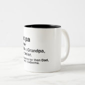 Funpa/Grandpa Définition Deux Tons De Café Mug (Devant droit)