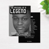 Funraal passeren van een legende moderne tekstgedi visitekaartje (Bureau)