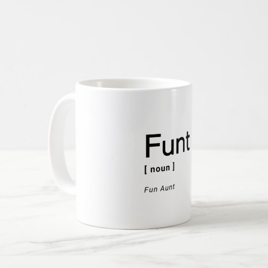 Funt Fun Aunt Coffee ou Tea Mug (Devant gauche)