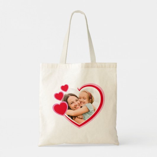 Funtie Definition Heart Photo Back Auntie Tote Bag (Achterkant)