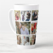 Funtie Tante Photo Collage Latte Mug (Angle gauche)