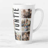 Funtie Tante Photo Collage Latte Mug (Droite)