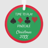 FunTime to Play Pinochle Kerstmis Ornament (achterkant)