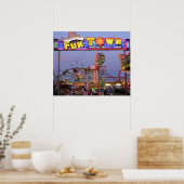 Funtown Pier in Lights Poster (Keuken)