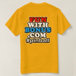 FunWithBonus.com Front Pocket #pinball - Twee zijd T-shirt
