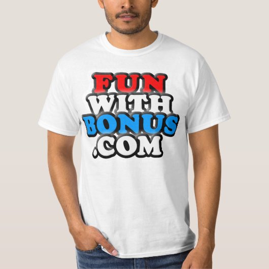 FunWithBonus.com - T-shirt de logo - partie (Devant)