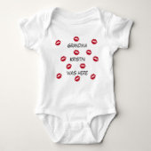 Funy Grandma was hier Baby Bodysuit (Voorkant)