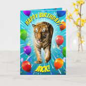 Funy Tiger Party Balloon Exploon Carte Anniversair (Fleur jaune)