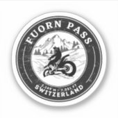 Fuorn Pass-Ofenpass swiss-alps motorrijwiel Sticker (Voorkant)