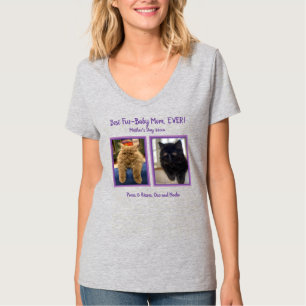 Fur Baby Moederdag personaliseer het Malplaatje va T-shirt
