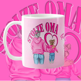 Für die stolze Oma Motiv Oma mit Enkelin Tasse Koffiemok