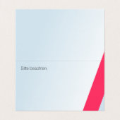 Für diskrete Nachrichten Visitekaartjes (Binnenkant ongevouwen)