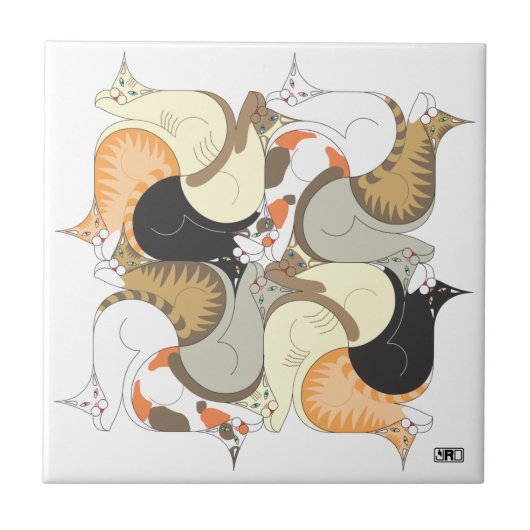 Fur Ellie Ceramic Tile Tegeltje (Voorkant)