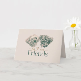 Fur-ever Friends Gevouwen Wenskaart Kaart