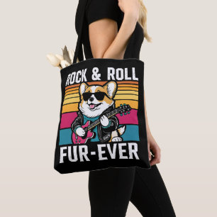 Fur-Ever Rock & Roll With A Rockin Corgi Draagtas