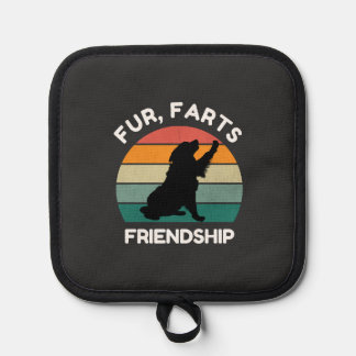 Fur, Farts, Friendship - Funny Dog Lover Retro Pannenlap