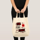 Fur is voor verliezers tote bag (Voorkant (product))