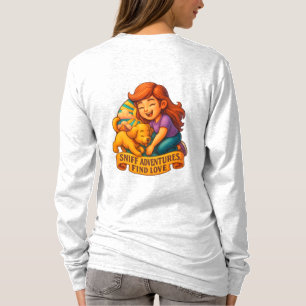Fur Lies Love Rises Schattigee Dame en Puppy Carto T-shirt