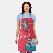 Fur Mama Funny Whimsical Cats Personated Name Schort (Gedragen)