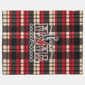 Fur Mama Plaid Fleece Deken (Voorkant (Horizontaal))