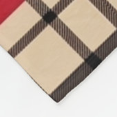 Fur Mama Plaid Fleece Deken (Hoek)