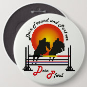 Für Pferde und Pferdesport Liebhaber Button (Voorkant /achterkant)