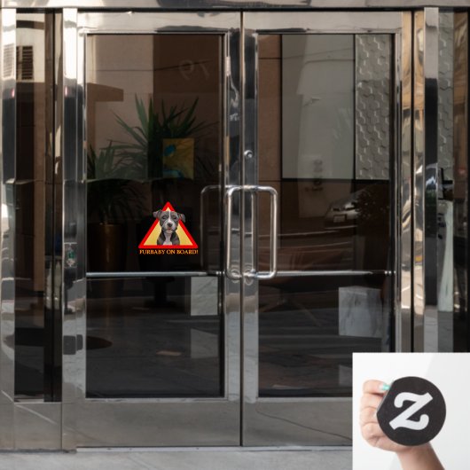 Furbaby à bord auto autocollant mignon pitbull chi (Porte de bureau)