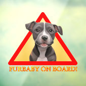 Furbaby à bord auto autocollant mignon pitbull chi (Feuille 3)