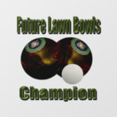 Fure Lawn Bowls Champion, Window Cling Raamsticker (Vel)