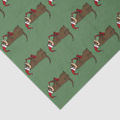 Furet jouant le papier de soie de soie de Noël de (Détail)