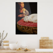 Furet sur coussin roos II Poster (Keuken)